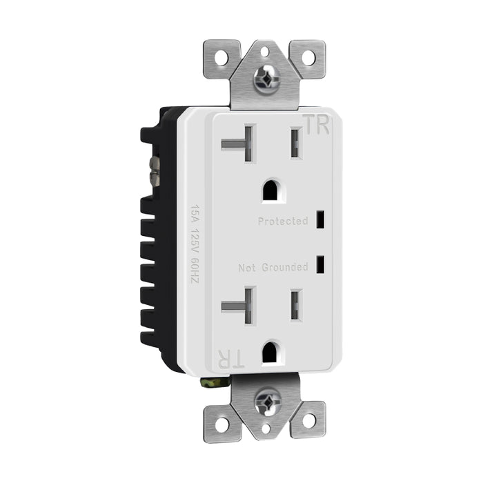 Enerlites 62001-TRSS Residential Grade 20A Tamper-Resistant Duplex Receptacle with Surge Suppressor