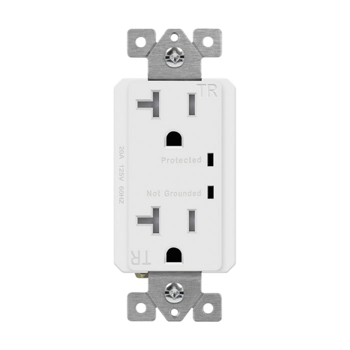 Enerlites 62001-TRSS Residential Grade 20A Tamper-Resistant Duplex Receptacle with Surge Suppressor
