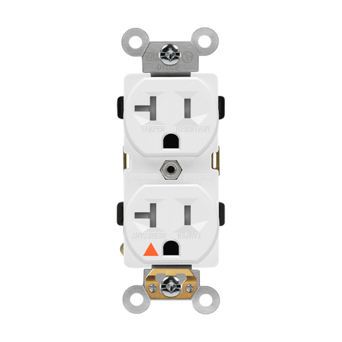 Enerlites 62010-TR Industrial Grade Isolated Ground Heavy Duty 20A Tamper-Resistant Duplex Receptacle, 10-Pack