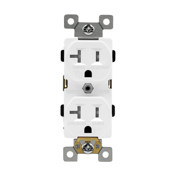 Enerlites 62040-TR Commercial Grade 20A Tamper-Resistant Duplex Receptacle, 10-Pack