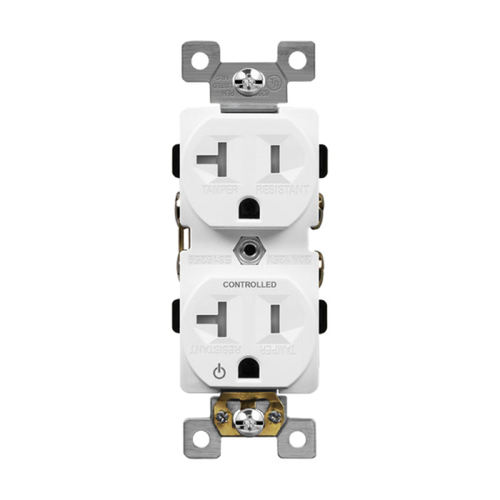 Enerlites 62080-TR-PLH Half Controlled 20A Tamper-Resistant Duplex Style Plug Load Receptacle, 10-Pack