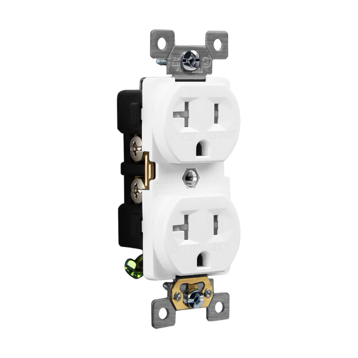 Enerlites 62080-TR Industrial Grade Heavy Duty 20A Tamper-Resistant Duplex Receptacle, 10-Pack