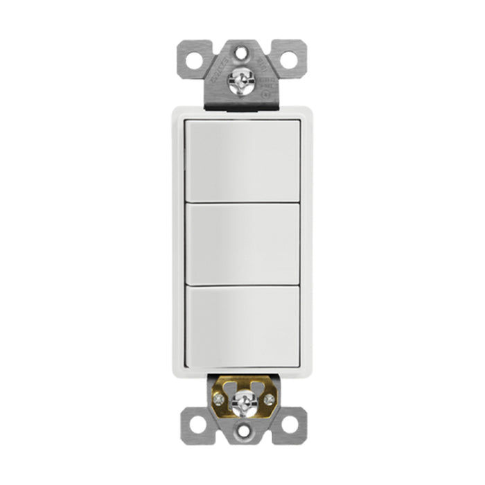 Enerlites 62755 Triple Rocker Switches, 10-Pack
