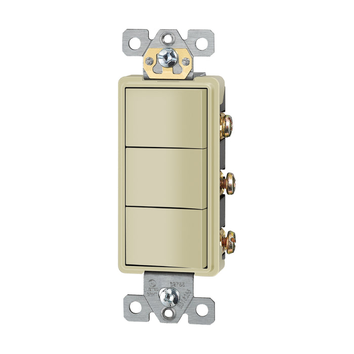 Enerlites 62755 Triple Rocker Switches, 10-Pack