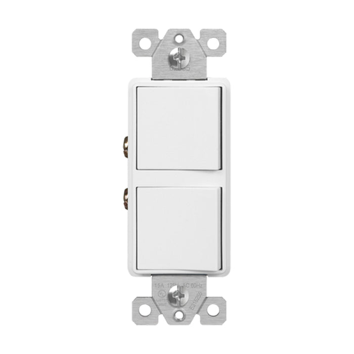 Enerlites 62835 Three-Way Dual Rocker Switches, 10-Pack
