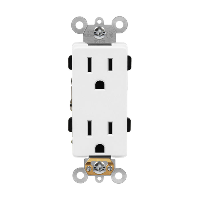 Enerlites 63150 Industrial Grade Heavy Duty 15A Decorator Receptacle, 10-Pack