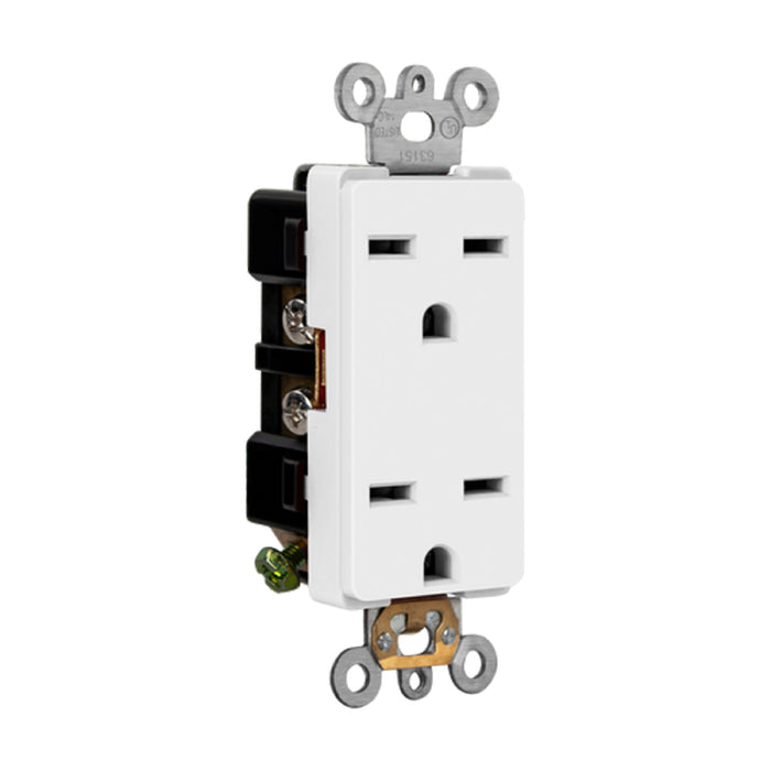 Enerlites 63151 Industrial Grade Heavy Duty 15A Decorator Receptacle, 10-Pack