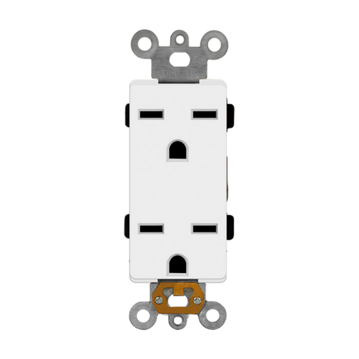 Enerlites 63151 Industrial Grade Heavy Duty 15A Decorator Receptacle, 10-Pack