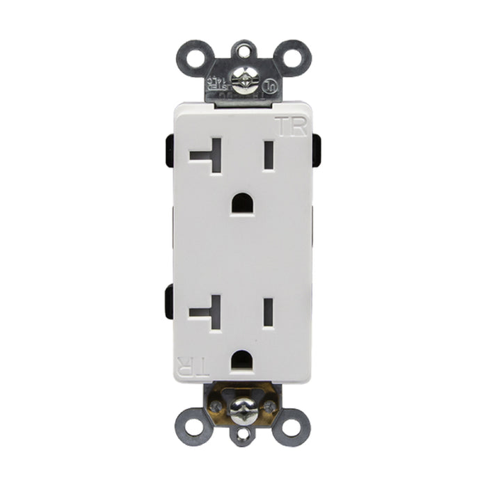 Enerlites 63200 Industrial Grade Heavy Duty 20A Decorator Receptacle, 10-Pack