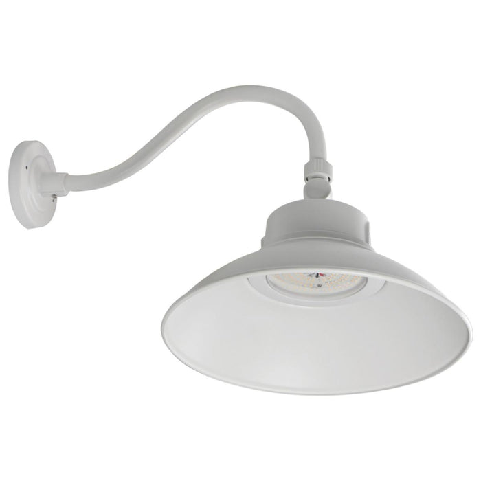 Nuvo 15" Tall 30W/40W/50W, LED Outdoor Gooseneck, Up to 55oo Lumens, 0-10V Dimming, 120-277V