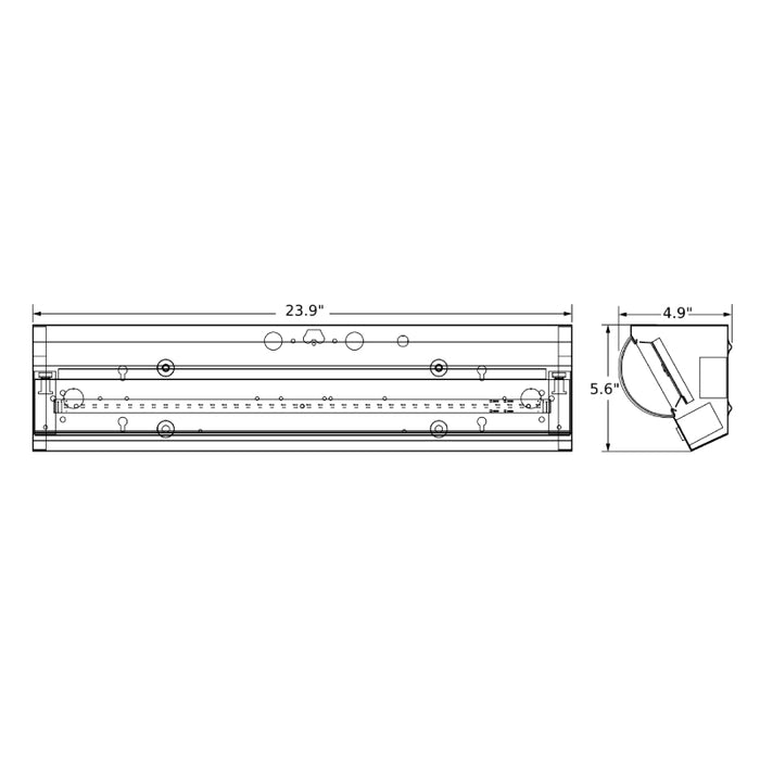 LEDvance 65583 UltraLED 2-ft Ultrasonic Stairwell Fixture, Selectable Wattage & CCT