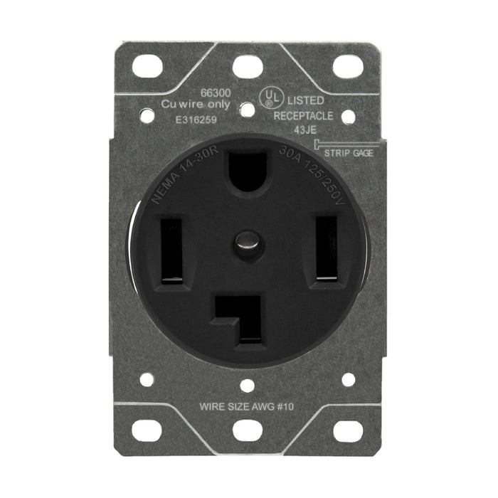 Enerlites 66300 30A Industrial Grade Flush Mount Receptacle, 10-Pack
