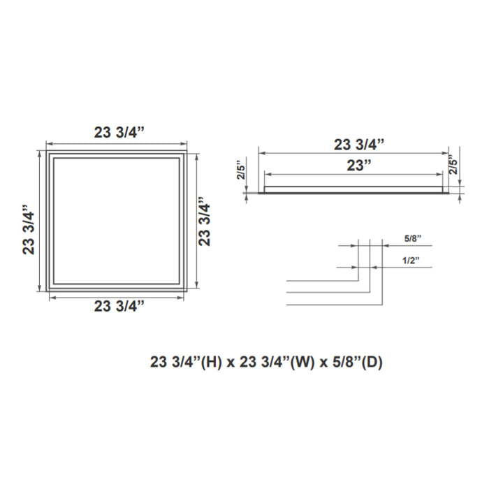 Westgate TGL 2x2 27W/35W/40W LED T-Bar Grid Light, 3CCT Selectable