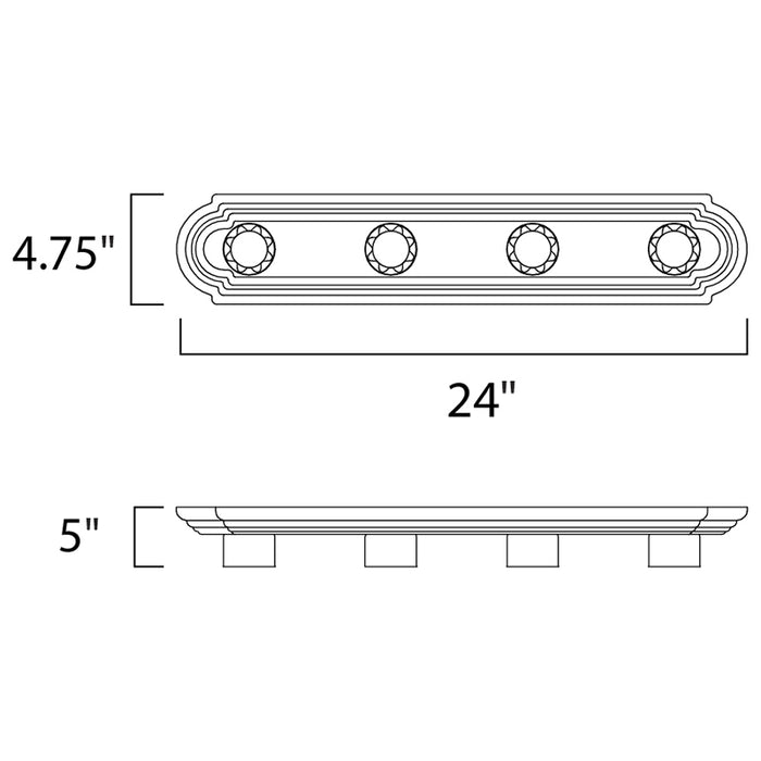 Maxim 7124 Essentials 4-lt 24" Bath Vanity