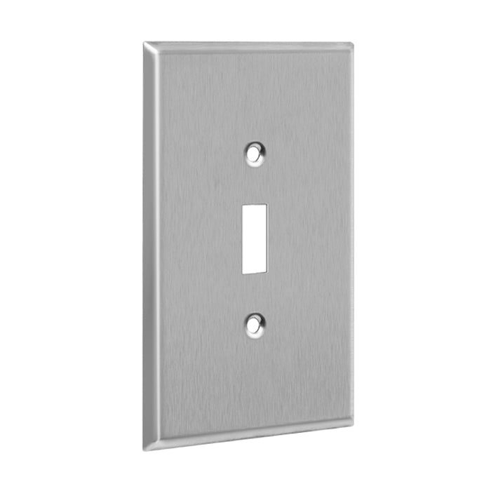 Enerlites 7711O 1-Gang Over Size Toggle Switch Metal Wall Plates, 10-Pack