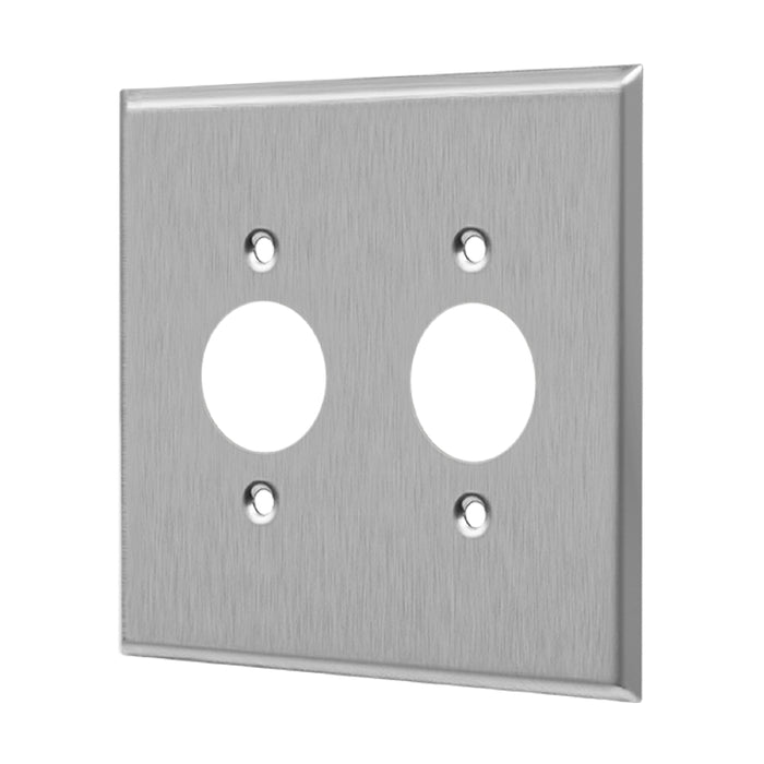 Enerlites 7752 2-Gang Single Receptacle Metal Wall Plates, 10-Pack