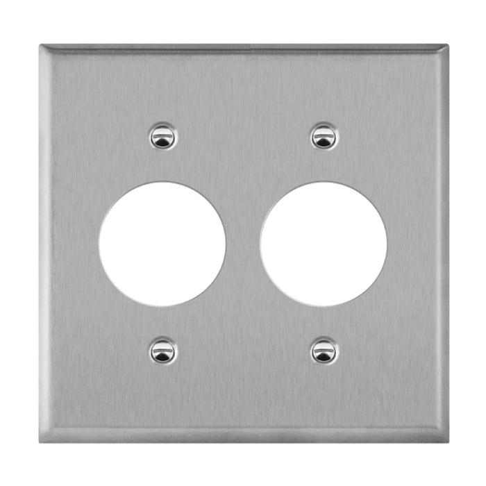 Enerlites 7752 2-Gang Single Receptacle Metal Wall Plates, 10-Pack