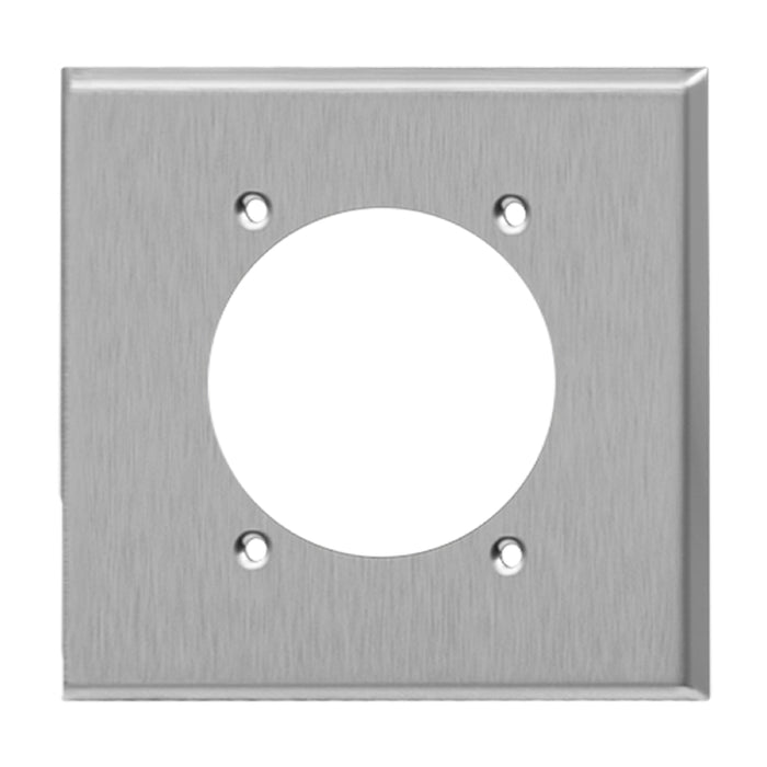 Enerlites 7992 2-Gang Power Outlet Receptacle Metal Wall Plates, 10-Pack