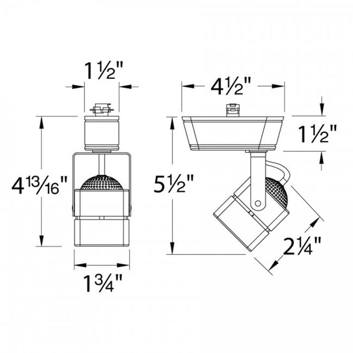 WAC HHT-802LED 802 H Track LED Low Voltage Track Head