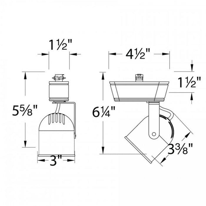 WAC LHT-808LED L Track 8W LED Low Voltage Track Head