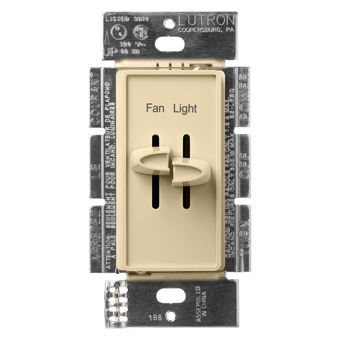 Lutron S2-LF Skylark Single Pole 2.5A Fan Control/ 300W Incandescent Dimmer - Multiple Fans