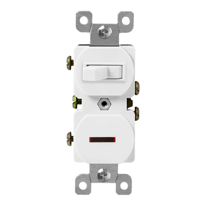 Enerlites 82150L Single Pole Combination 15A Switch/Pilot Light, 10-Pack