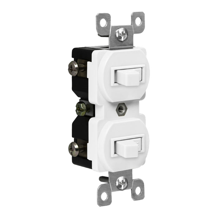Enerlites 82150 Single Pole Combination 15A Toggle Switches, 10-Pack