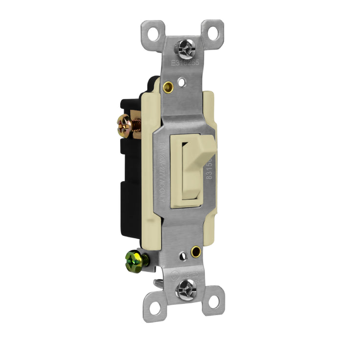 Enerlites 83150 Three-Way Residential Grade 15A Toggle Switch, 10-Pack
