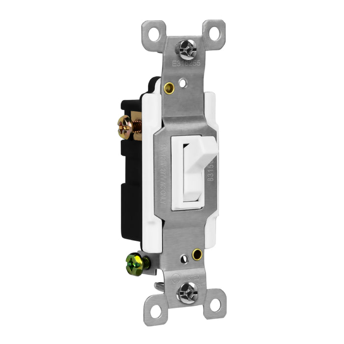 Enerlites 83150 Three-Way Residential Grade 15A Toggle Switch, 10-Pack