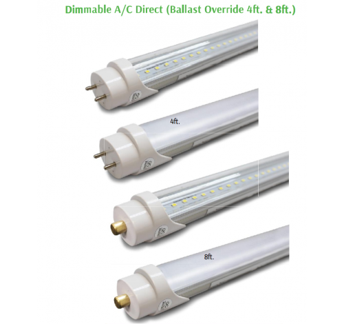 Westgate 4-Ft 18W T8 LED Tube Frosted Glass, 4000K, Dimmable, 25-Pack