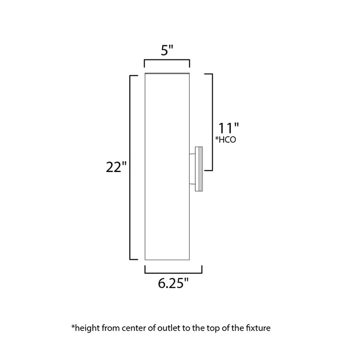 Maxim 86405 Outpost 2-lt 22" Tall LED Outdoor Wall Sconce