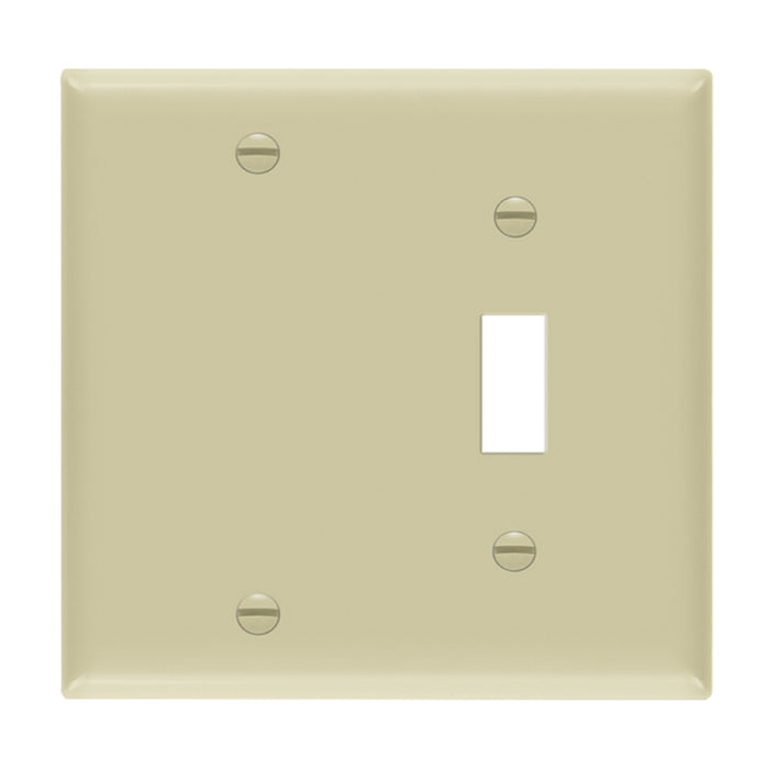 Enerlites 880111 2-Gang Blank and Toggle Wall Plates, 10-Pack