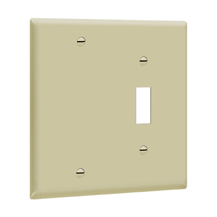 Enerlites 880111 2-Gang Blank and Toggle Wall Plates, 10-Pack