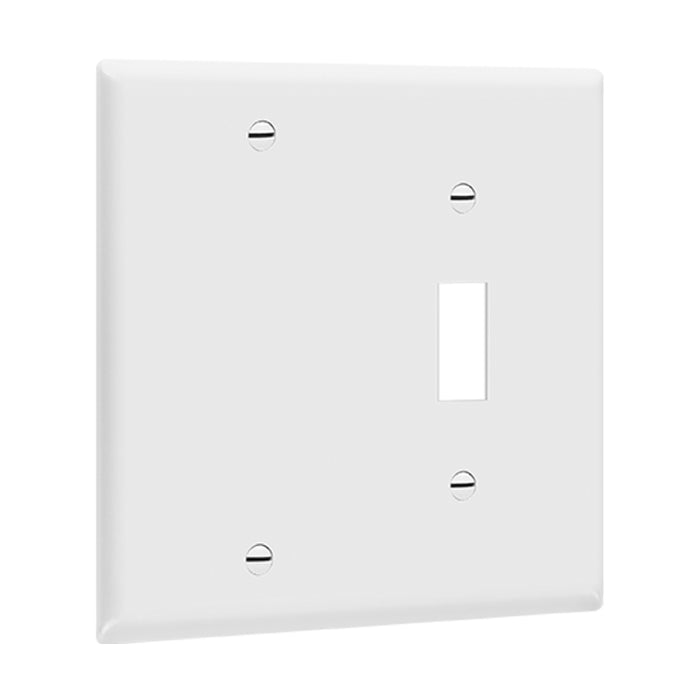 Enerlites 880111 2-Gang Blank and Toggle Wall Plates, 10-Pack