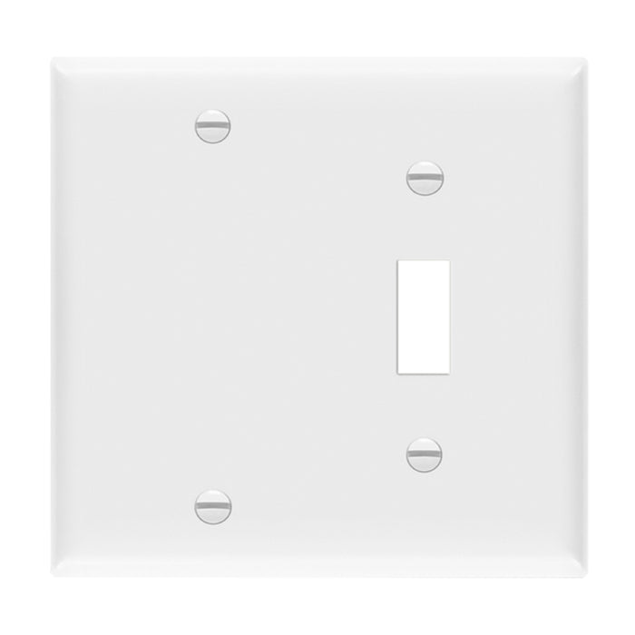 Enerlites 880111 2-Gang Blank and Toggle Wall Plates, 10-Pack