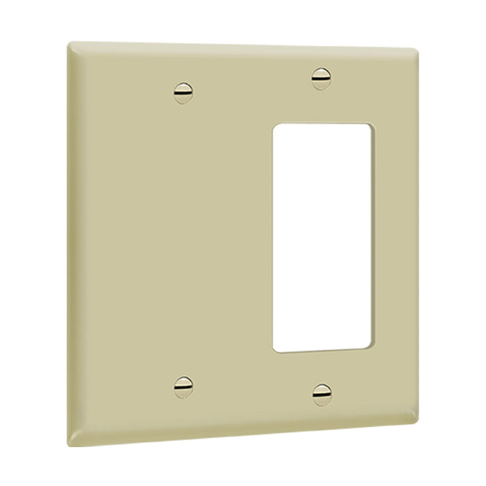Enerlites 880131 2-Gang Blank and Decorator/GFCI Wall Plates, 10-Pack