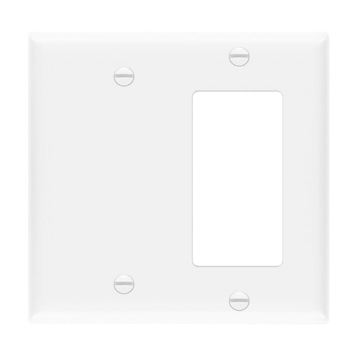 Enerlites 880131 2-Gang Blank and Decorator/GFCI Wall Plates, 10-Pack