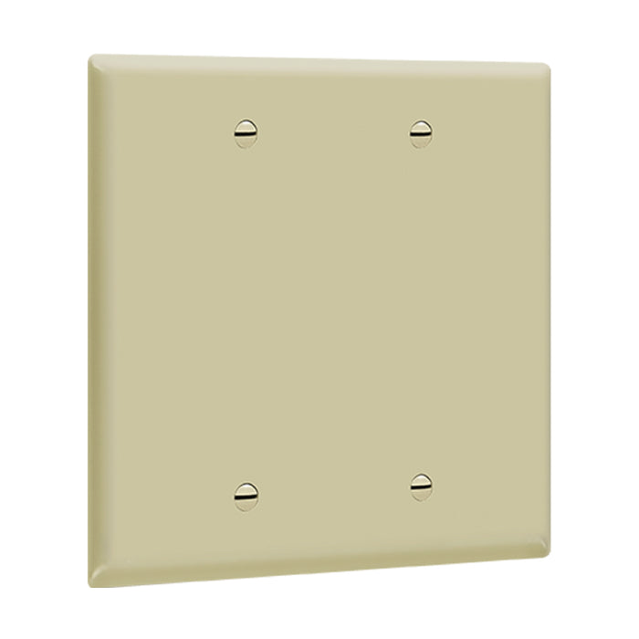 Enerlites 8802M 2-Gang Mid Size Blank Cover Wall Plate, 10-Pack