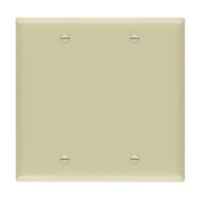 Enerlites 8802M 2-Gang Mid Size Blank Cover Wall Plate, 10-Pack