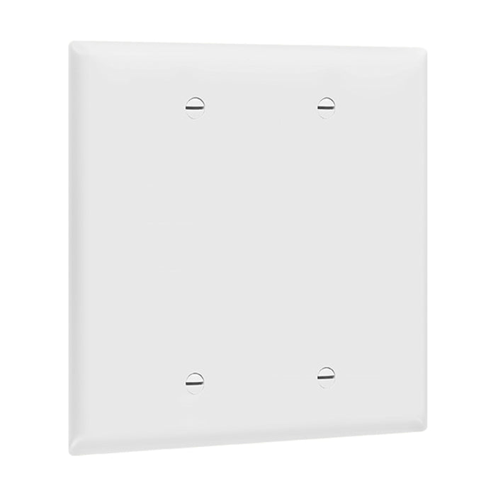 Enerlites 8802M 2-Gang Mid Size Blank Cover Wall Plate, 10-Pack