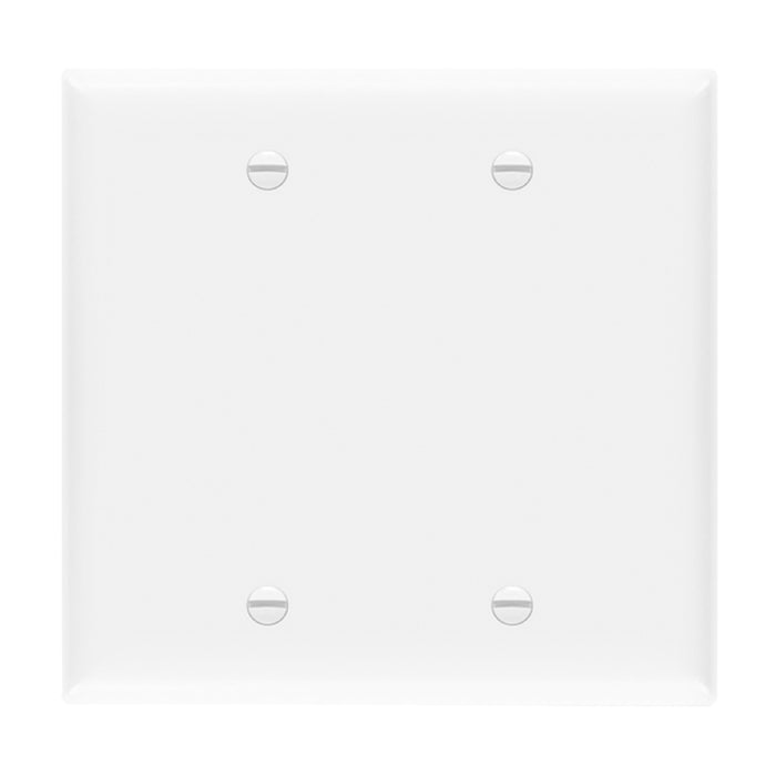 Enerlites 8802M 2-Gang Mid Size Blank Cover Wall Plate, 10-Pack