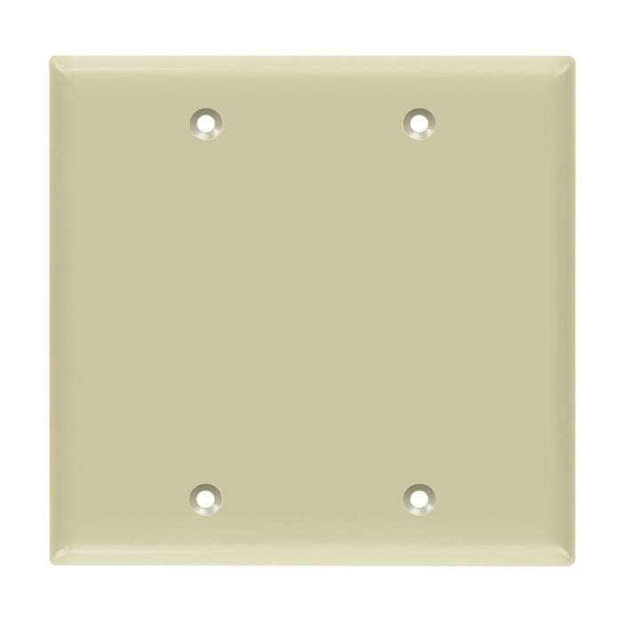 Enerlites 8802 2-Gang Blank Cover Wall Plate, 10-Pack
