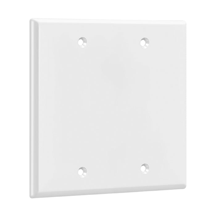Enerlites 8802 2-Gang Blank Cover Wall Plate, 10-Pack