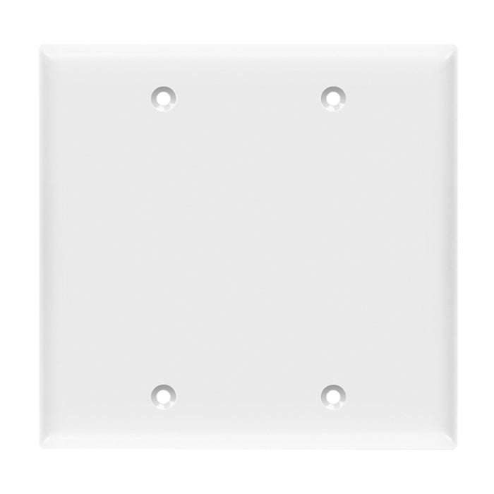Enerlites 8802 2-Gang Blank Cover Wall Plate, 10-Pack