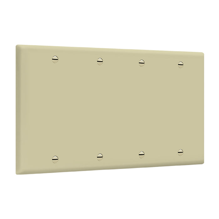 Enerlites 8804 4-Gang Blank Cover Wall Plate, 10-Pack