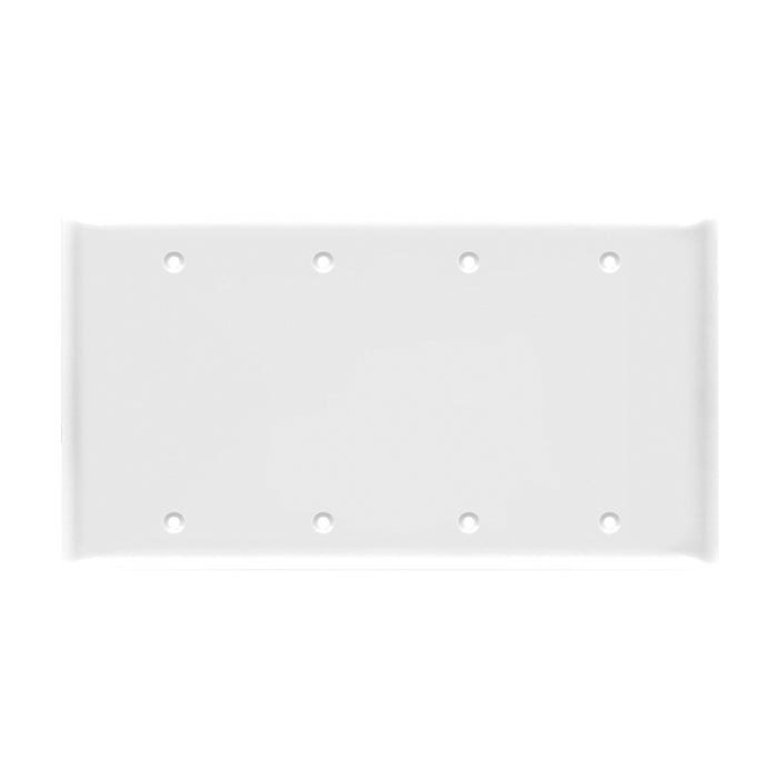 Enerlites 8804 4-Gang Blank Cover Wall Plate, 10-Pack