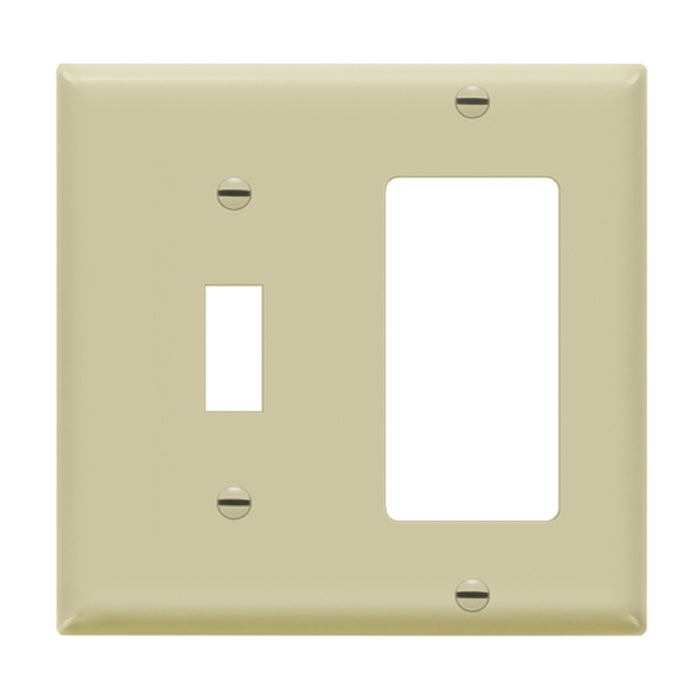 Enerlites 881131 2-Gang Toggle and Decorator/GFCI Wall Plate, 10-Pack