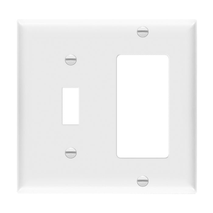 Enerlites 881131 2-Gang Toggle and Decorator/GFCI Wall Plate, 10-Pack
