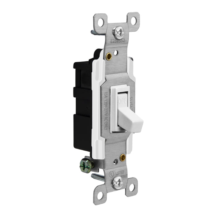 Enerlites 88115L Single-Pole Residential Grade 15A Lighted Toggle Switch, 10-Pack