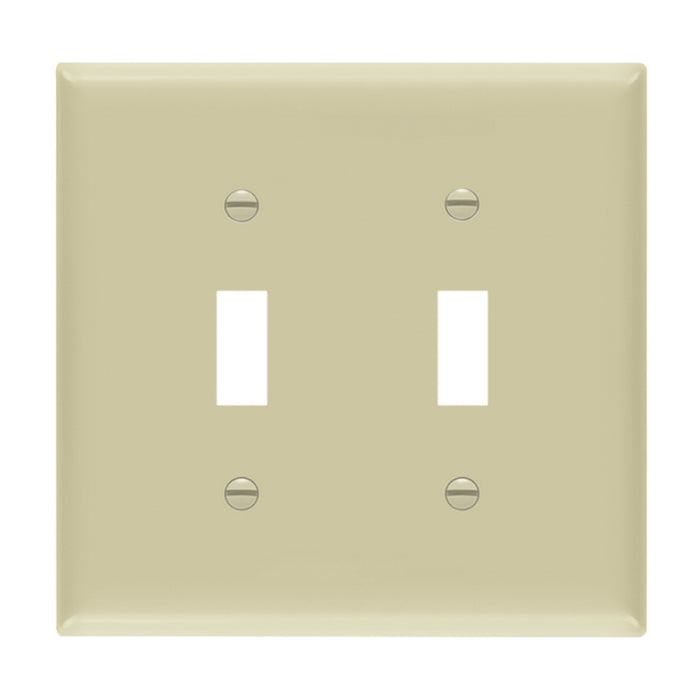 Enerlites 8812M 2-Gang Mid Size Toggle Switch Wall Plate, 10-Pack